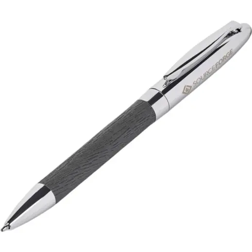 Oakridge Ball Pen In Pouch Grey Pen Branded